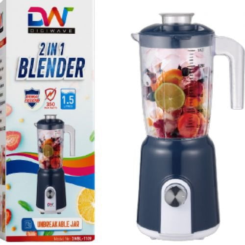 Electro Master DW-BL-1109 Unbreakable Jar Blender – 1.5L Blue