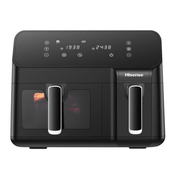 Hisense Electronic 8.6L Dual Air fryer with LED Touch Control Panel – Black