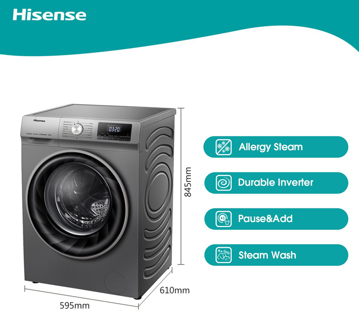 Hisense 10KG Automatic Front Load Washing Machine - Image 3