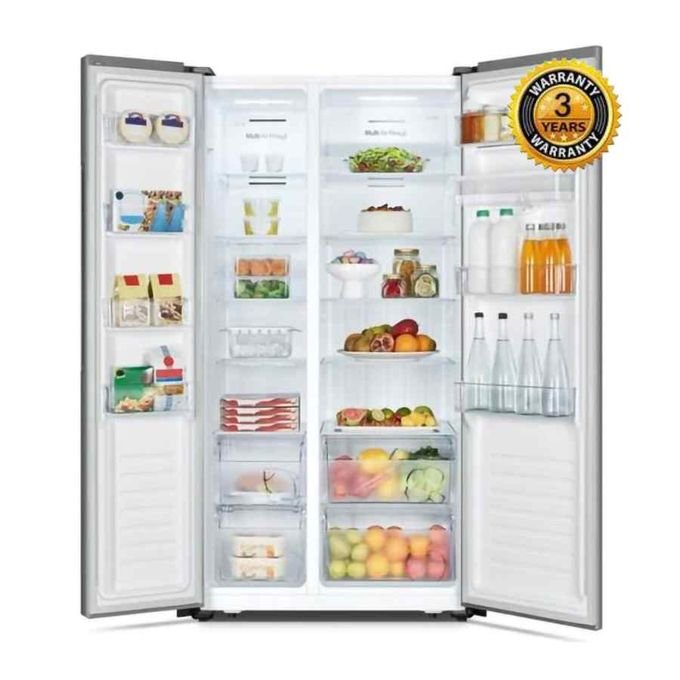 Hisense 561 Litre Side-By-Side Door Fridge, RC-56WS4S2 (Silver) - Image 2