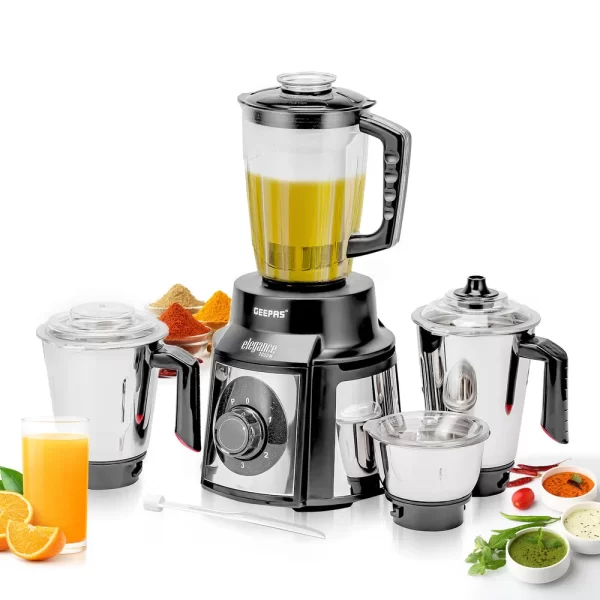 Geepas GSB5457 5-In-1 Wet & Dry Mixer Grinder 1000W