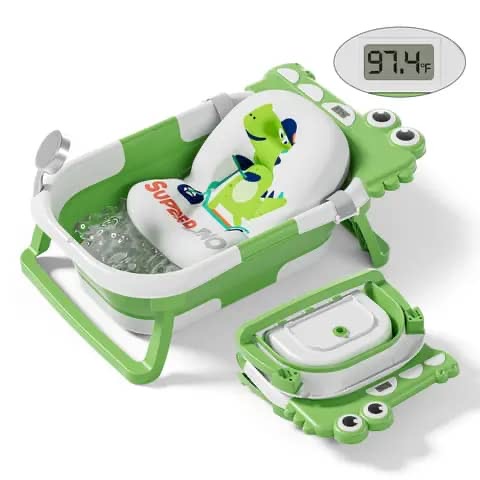 Foldable Baby Bath with Bath Cushion