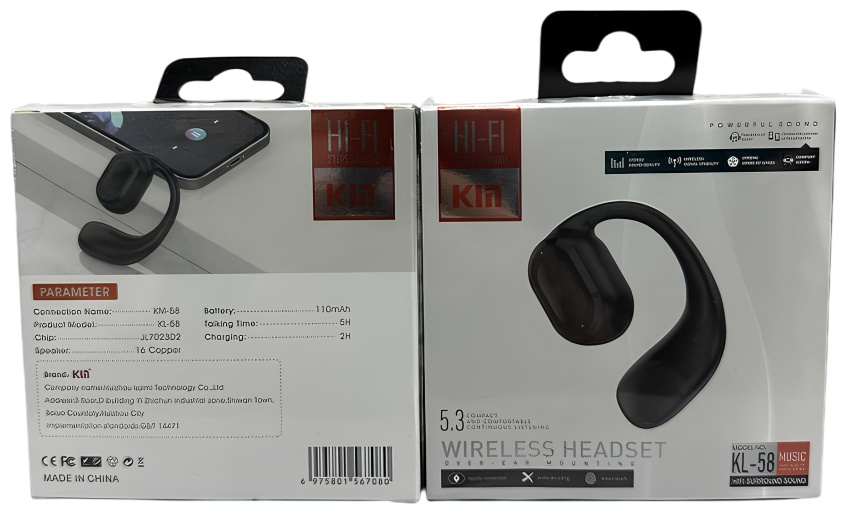 KIN KL-58 Black Headphones - Image 2