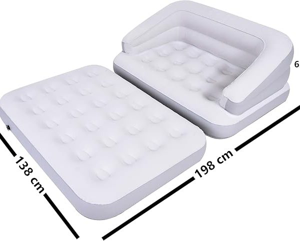 Avenli Jilong Multifunctional Inflatable Sofa Bed Mattress 5 in 1 Grey