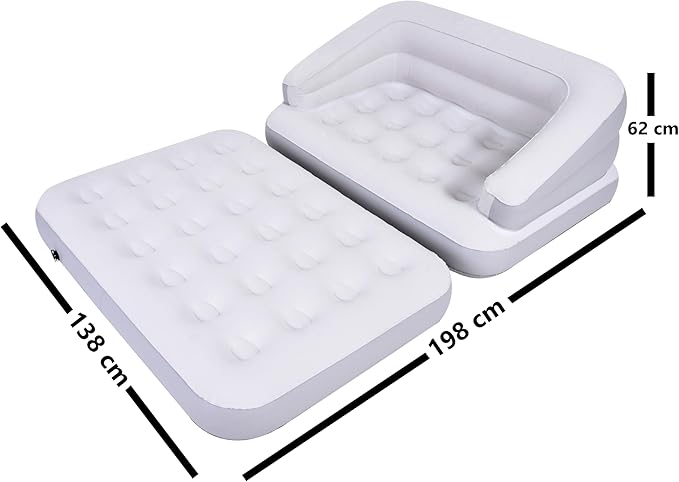 Avenli Jilong Multifunctional Inflatable Sofa Bed Mattress 5 in 1 Grey