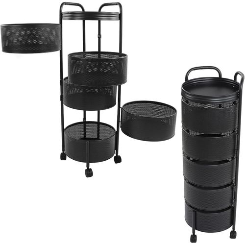Rotating Kitchen Storage Shelf – 5 Levels