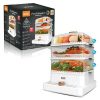 RAF 3-Tier Electric Food Steamer with Display & Timer