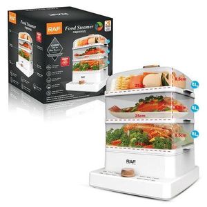 RAF 3-Tier Electric Food Steamer with Display & Timer