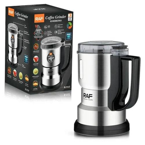 RAF Multifunctional Coffee Bean Grinder – Stainless Steel Blade (Silver)