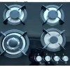 Digiwave 4-Burner Gas Stove – Built-in Black Glass Top