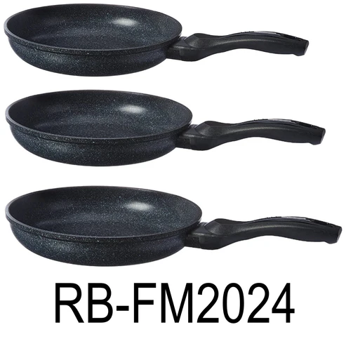 RL-FM3F SILVER – 3-in-1 Marble Coating Forged Aluminum Fry Pan Set