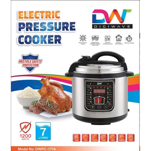 Digiwave Digital Pressure Cooker DW-PC 1713 – 7L Multi-Function Electric Cooker with Microcomputer Control