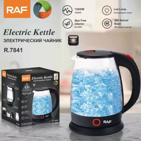 RAF Kettle 2.2L R7841 – 2000 W Automatic Glass Electric Kettle