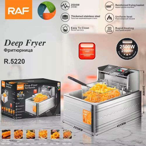 RAF Deep Fryer Single – 6 L 2500 W Electric Deep Fryer