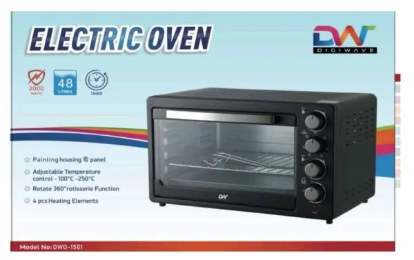 Digiwave Electric Oven 48L Microwave DWO1501 – 2000 W Rotisserie Oven